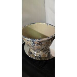 Vtg Spongeware Redwing Pottery Stoneware Bowl E.R. BCLDT WHEATLAND, Wis Adv